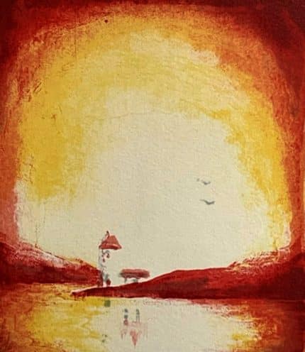 Sommervarme - Litografi (12x16cm)