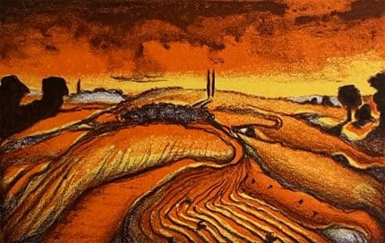 Gylden Metamorforse III - Litografi (15x10cm)