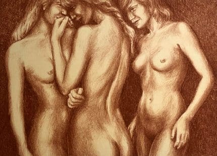 Friends - Litografi (26x18cm)