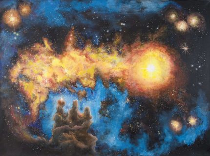 Three pillars in space - Giclée (36x47cm)