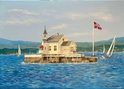 Dyna fyr - Maleri (70x50cm)